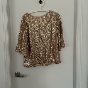 Beautiful Rose Gold Sequin Top